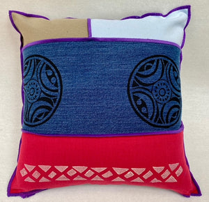 Denim Art Decor Pillow