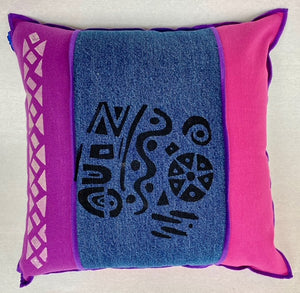 Denim Art Decor Pillow