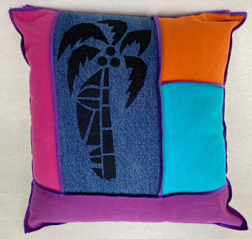 Denim Art Decor Pillow