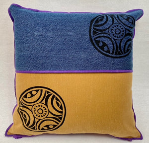 Denim Art Decor Pillow