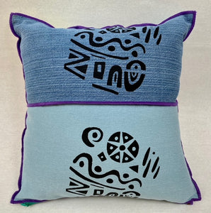 Denim Art Decor Pillow