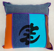 Load image into Gallery viewer, Denim Art Decor Pillow