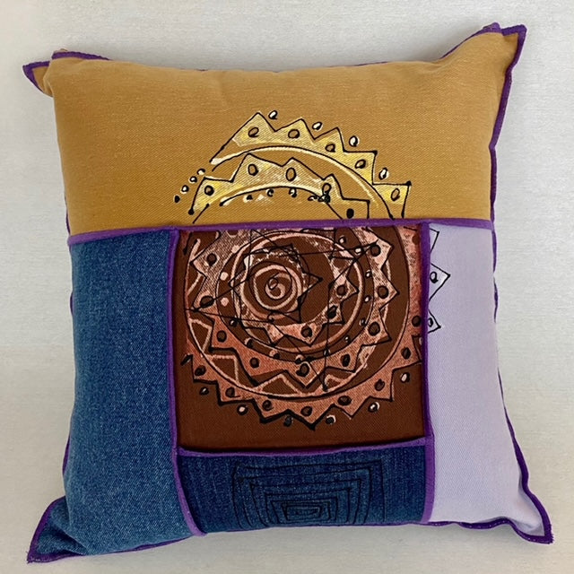 Denim Art Decor Pillow