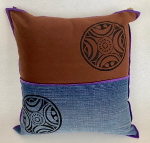 Denim Art Decor Pillow